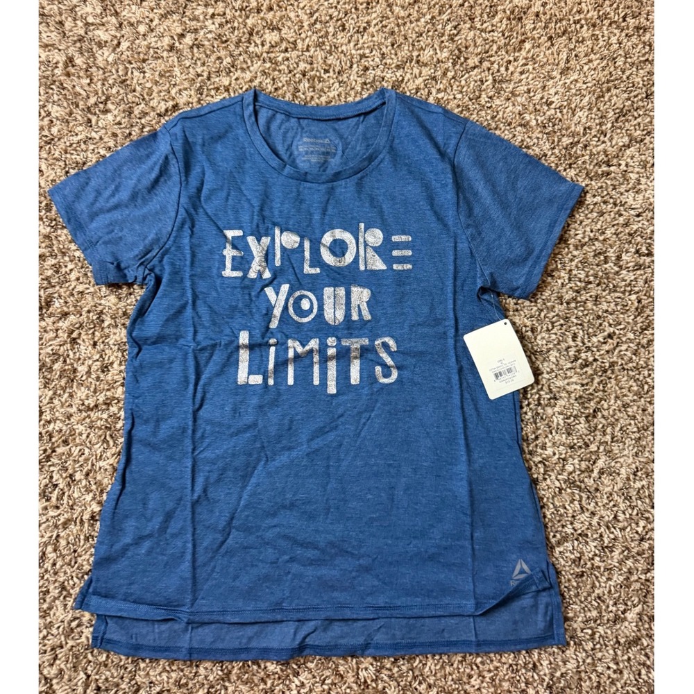 Reebok Girls XL Blue Explore Your Limits Graphic Tee Shirt NWT GAA28102GRH
